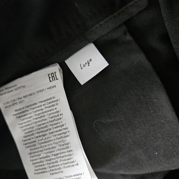 Men's Only & Sons Black Shorts, Size Large - Picture 3 of 4